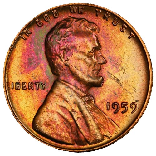 1959 DDO FS-101 doubled die obverse showing doubled LIBERTY and date on Lincoln cent